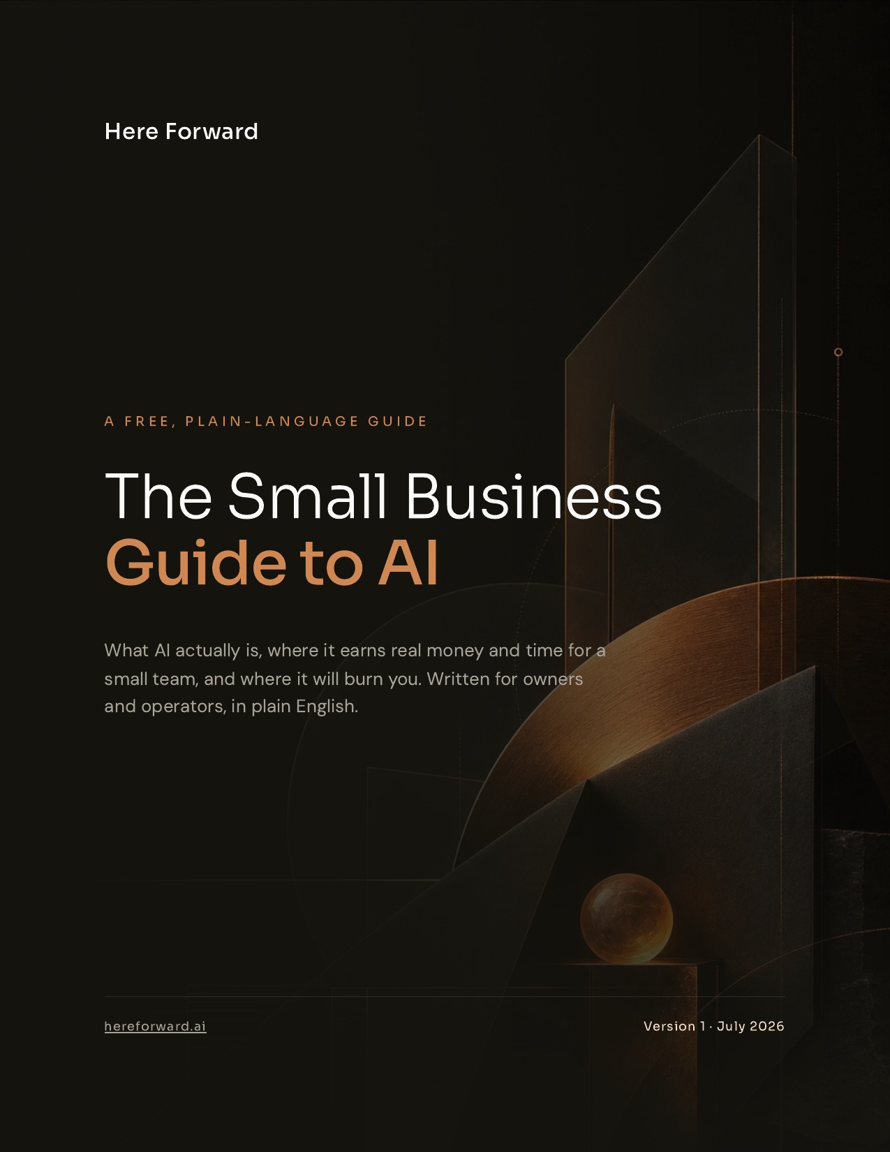 Cover of The Small Business Guide to AI by Here Forward